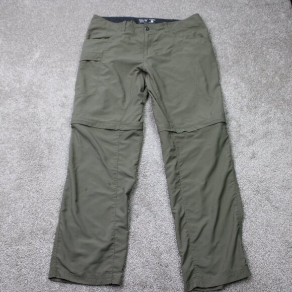 Mountain Hardwear Mesa Pants Mens 36x32 Green Convertible Nylon Outdoor Hiking - Picture 1 of 16
